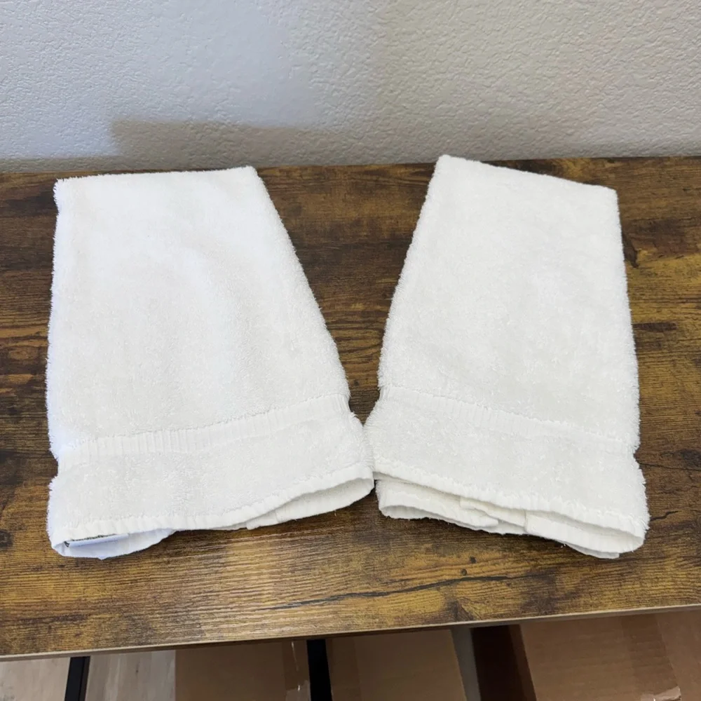 Embroidered Mr. and Mrs. White Hand Towels - Set